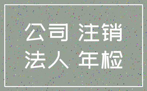 公司 注销_法人 年检