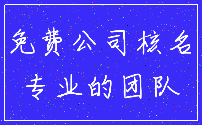 免费公司核名_专业的团队