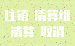 集团子公司注销
