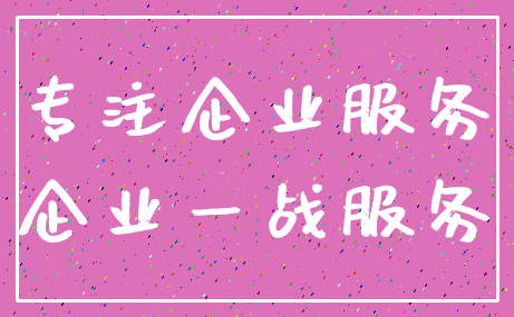 专注企业服务_企业一战服务