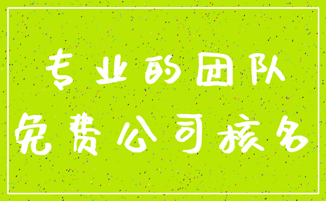 专业的团队_免费公司核名