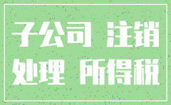 子公司注销清算