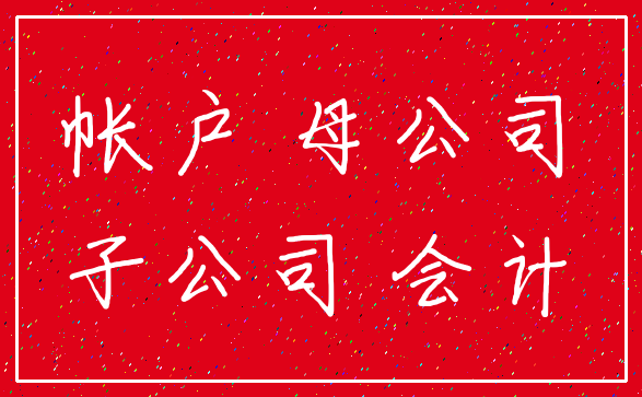 帐户 母公司_子公司 会计