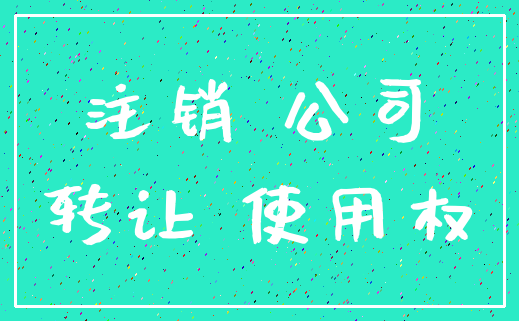 注销 公司_转让 使用权