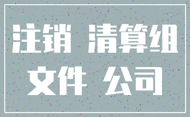 注销 清算组_文件 公司