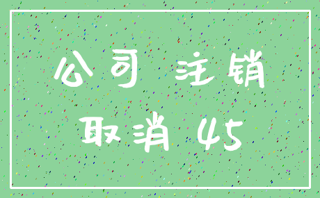 公司 注销_取消 45