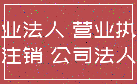 企业法人 营业执照_注销 公司法人