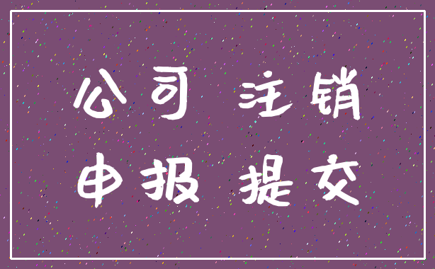 公司 注销_申报 提交