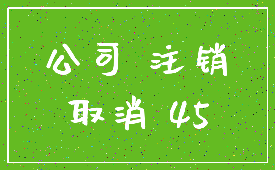 公司 注销_取消 45