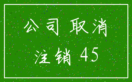 公司 取消_注销 45