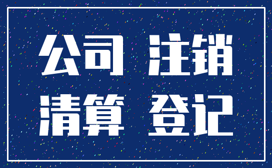 公司 注销_清算 登记