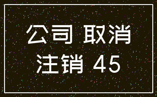 公司 取消_注销 45