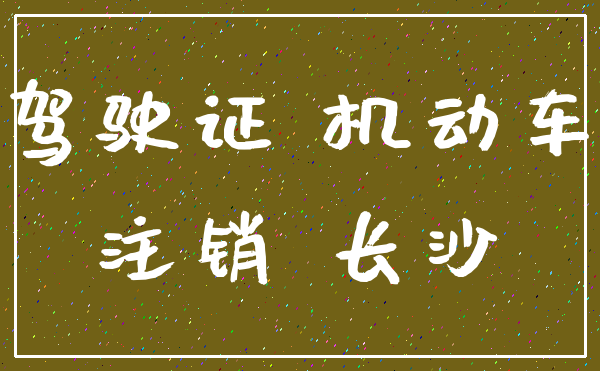 驾驶证 机动车_注销 长沙