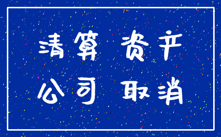 清算 资产_公司 取消