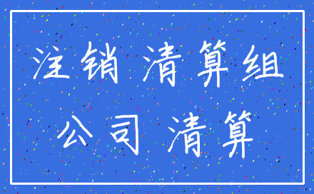 注销 清算组_公司 清算