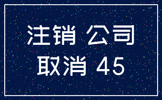 注销 公司_取消 45