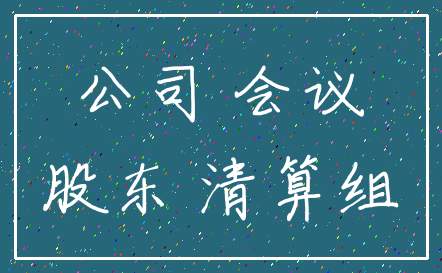 公司 会议_股东 清算组