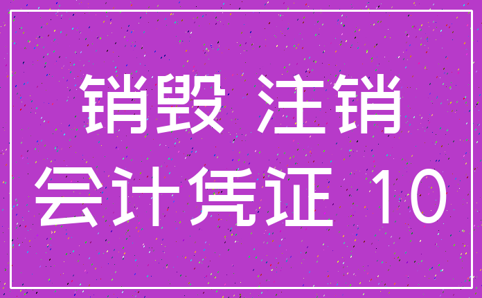销毁 注销_会计凭证 10