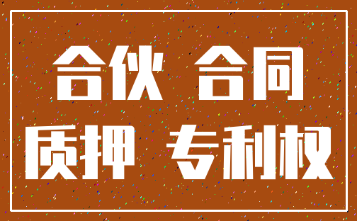 合伙 合同_质押 专利权