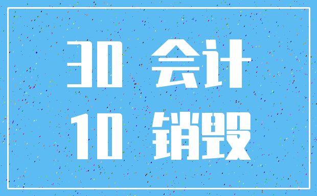 30 会计_10 销毁
