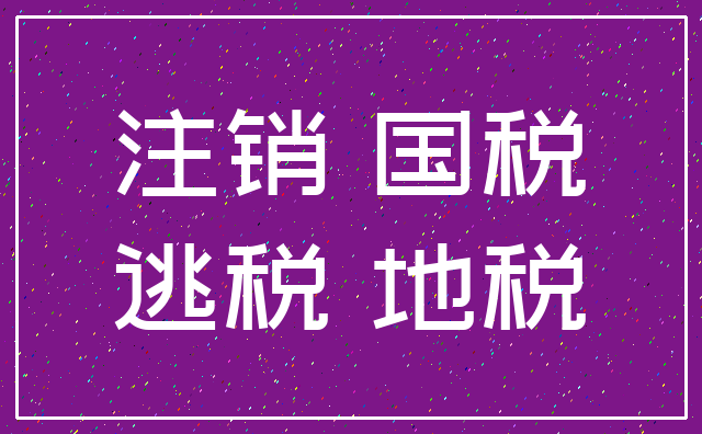 注销 国税_逃税 地税