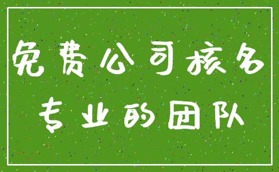 免费公司核名_专业的团队