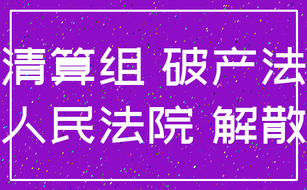清算组 破产法_人民法院 解散