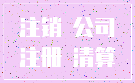 注销 公司_注册 清算