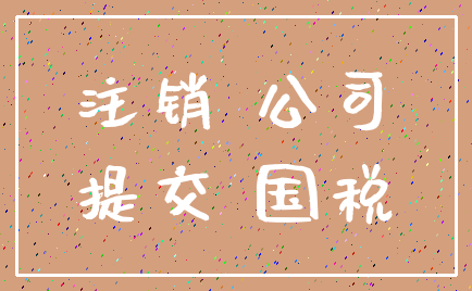 注销 公司_提交 国税