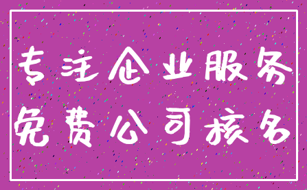 专注企业服务_免费公司核名