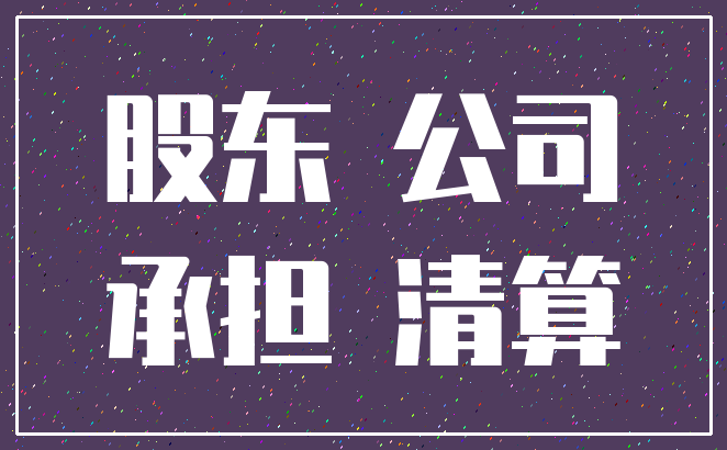 股东 公司_承担 清算