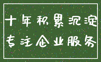 十年积累沉淀_专注企业服务