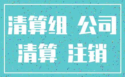 清算组 公司_清算 注销