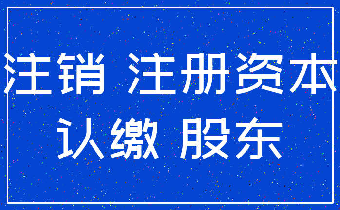 注销 注册资本_认缴 股东