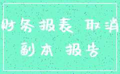 分公司注销会计报表