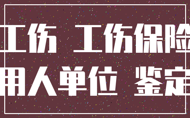 工伤 工伤保险_用人单位 鉴定