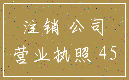 注销 公司_营业执照 45