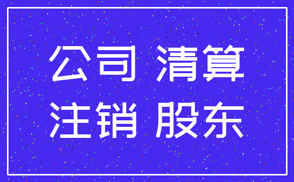 公司 清算_注销 股东