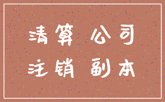 清算 公司_注销 副本