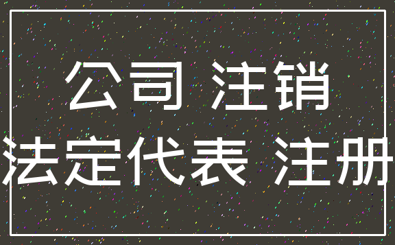 公司 注销_法定代表 注册