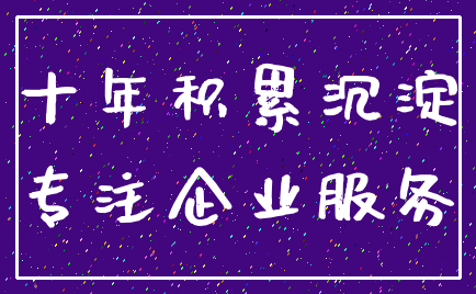 十年积累沉淀_专注企业服务