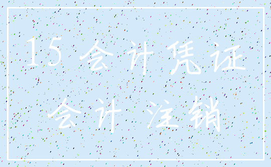 15 会计凭证_会计 注销
