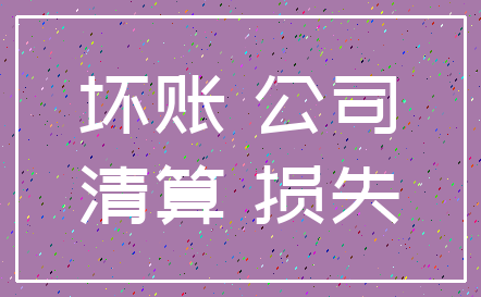坏账 公司_清算 损失