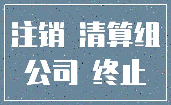 注销 清算组_公司 终止