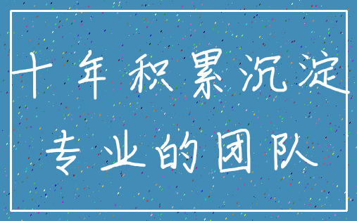十年积累沉淀_专业的团队