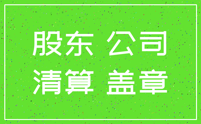 股东 公司_清算 盖章