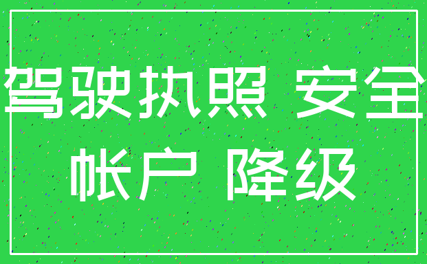 驾驶执照 安全_帐户 降级