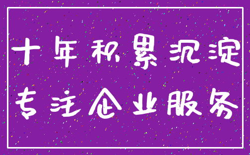 十年积累沉淀_专注企业服务