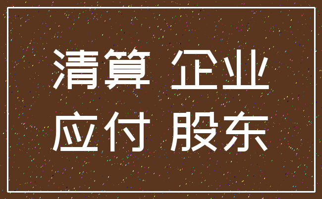 清算 企业_应付 股东