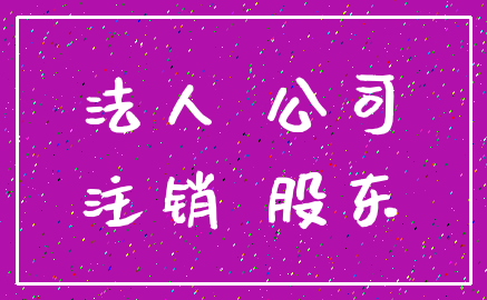 法人 公司_注销 股东